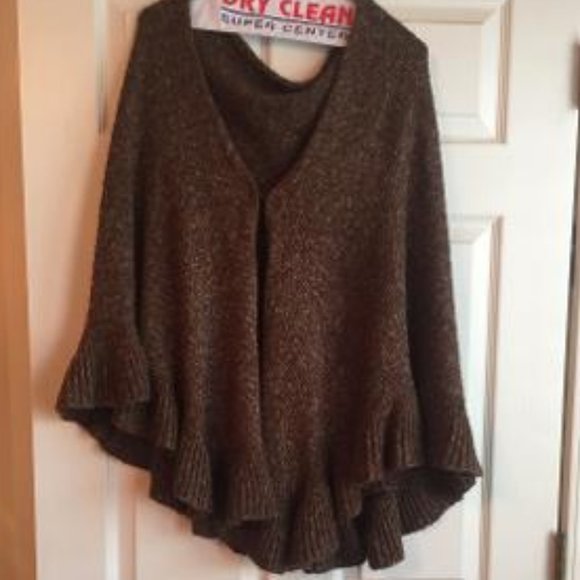CAbi ruffle tweed sweater wrap - Picture 1 of 1